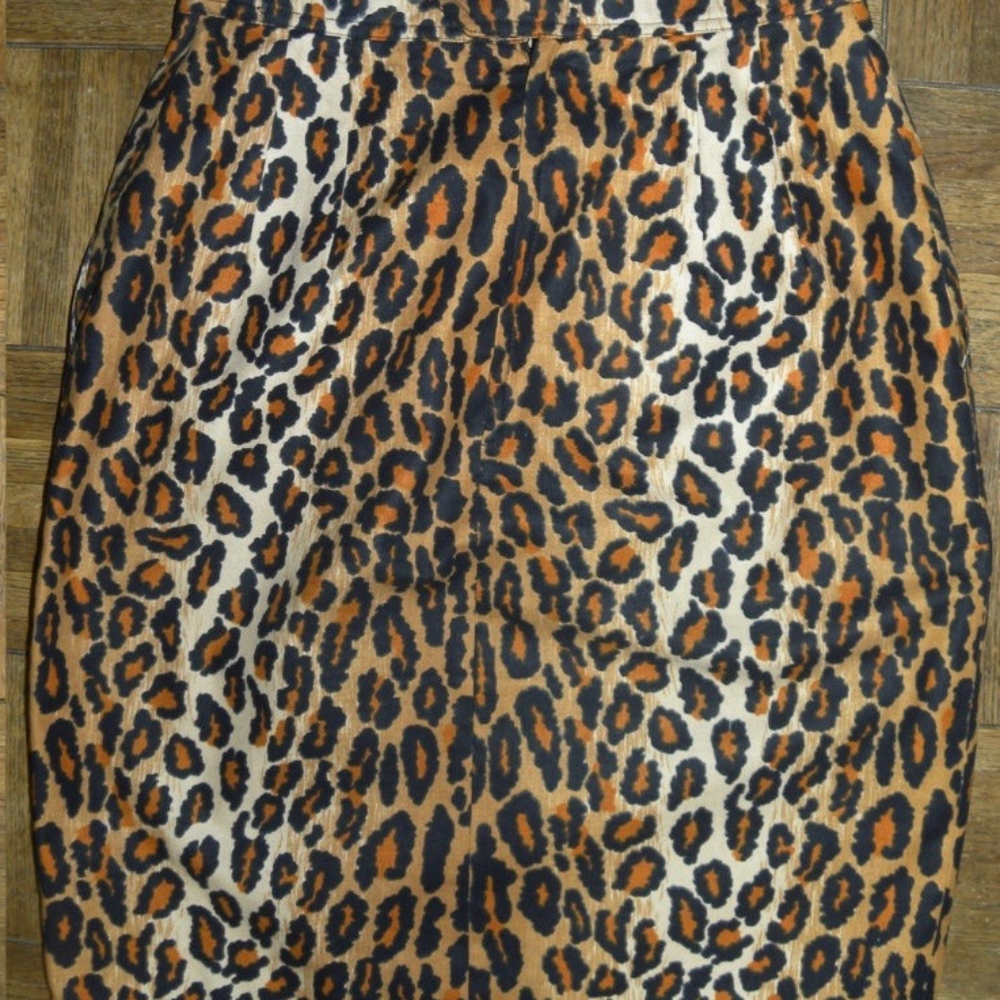 SOLD VTG 80s Patrick Kelly Leopard Pencil Skirt - Picture 7 of 8